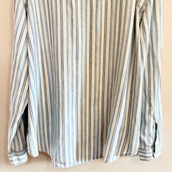 Vintage Levi’s Blue & White Stripe Relaxed Cotton Button Up Shirt - Size XXL EUC - Picture 15 of 15
